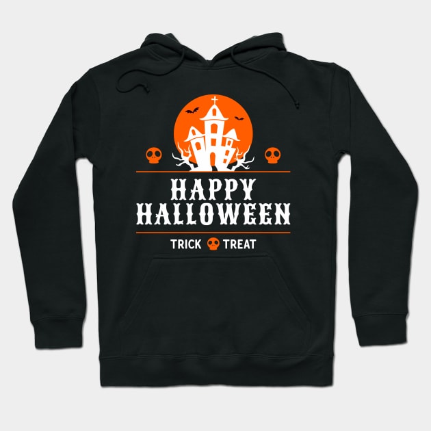 Happy Halloween Spooky House - Trick or Treat Hoodie by Elsie Bee Designs